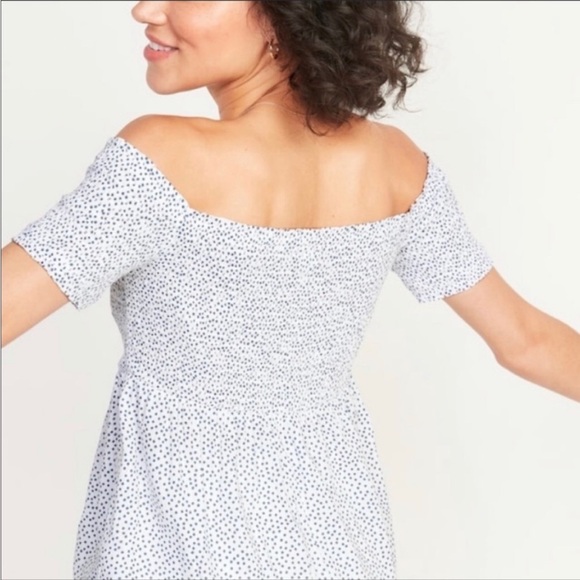 Smocked Off-the-Shoulder Top for Women Large - Picture 3 of 6